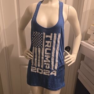 Tultex Blue Trump 2024 Patriotic Women's Tank Top